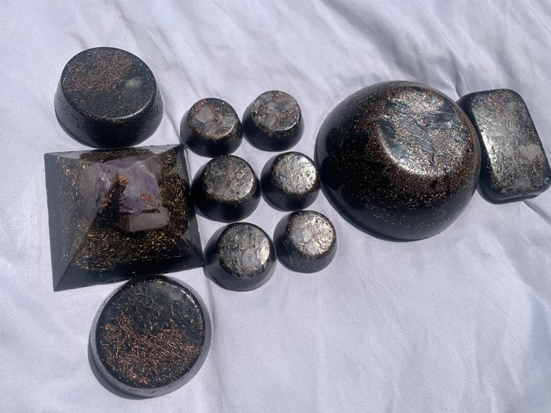 11 piece quartz crystal orgone energy home system for home office decoration EMF protection