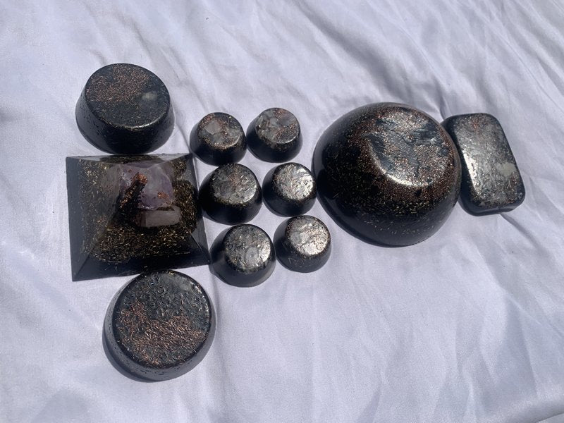 11 piece quartz crystal orgone energy home system for home office decoration EMF protection