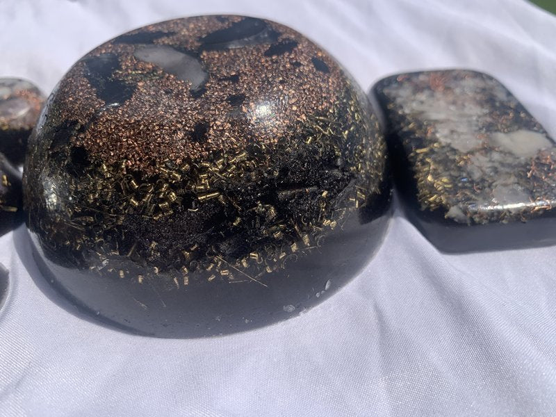 11 piece quartz crystal orgone energy home system for home office decoration EMF protection