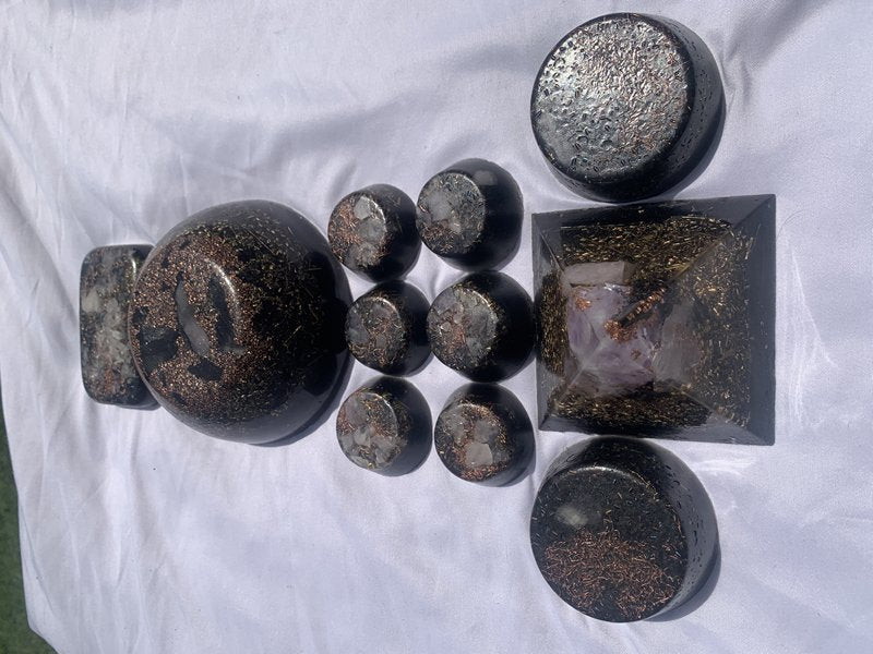 11 piece quartz crystal orgone energy home system for home office decoration EMF protection