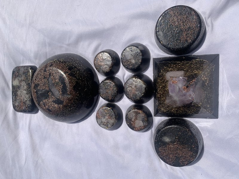 11 piece quartz crystal orgone energy home system for home office decoration EMF protection