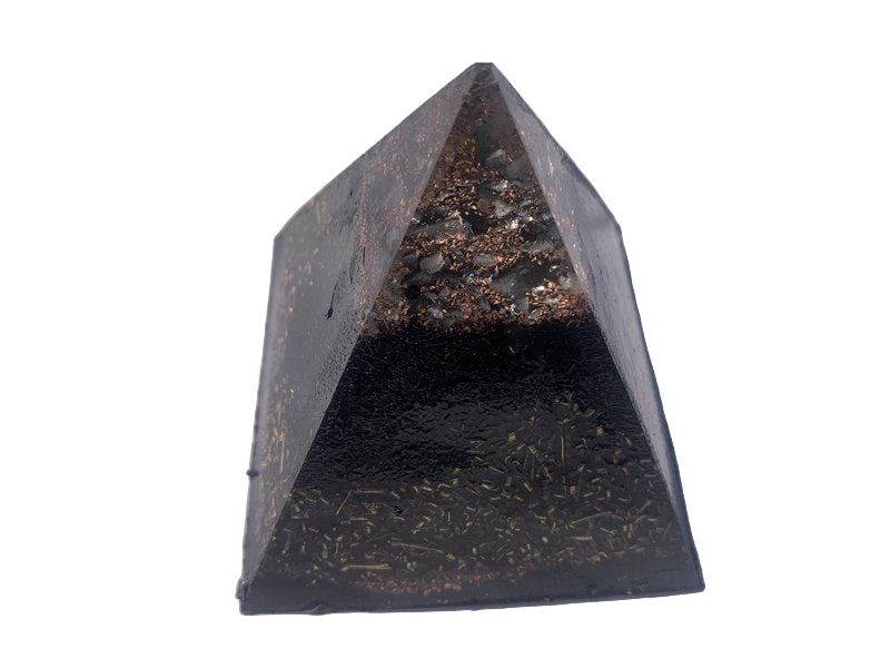 1 hand made large Quartz Crystal Orgone Energy Pyramid for home office outdoor indoor travel gift emf protection