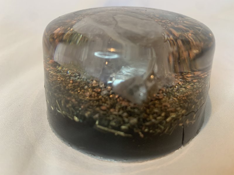 1 med sized KayJay Orgone Energy HHG unit for home office emf protection or travel