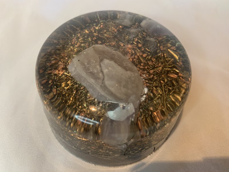 1 med sized KayJay Orgone Energy HHG unit for home office emf protection or travel