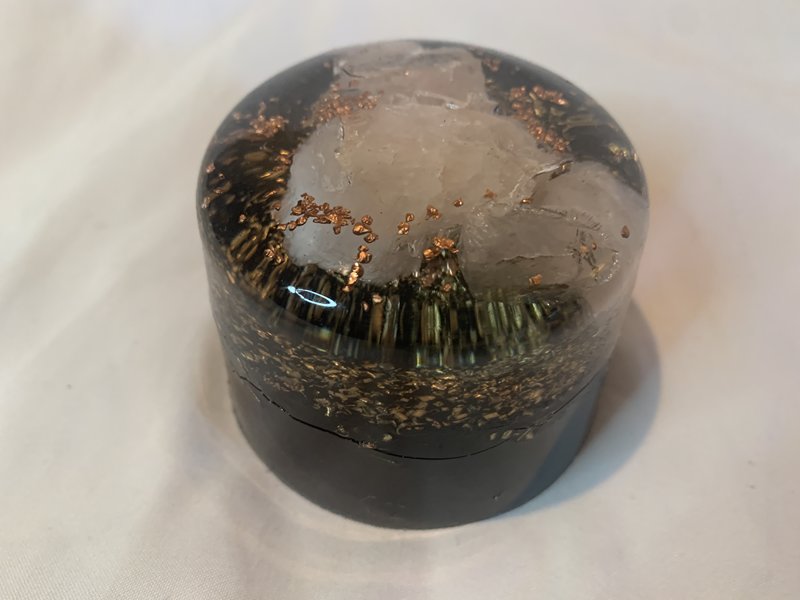 1 med sized KayJay Orgone Energy HHG unit for home office emf protection or travel