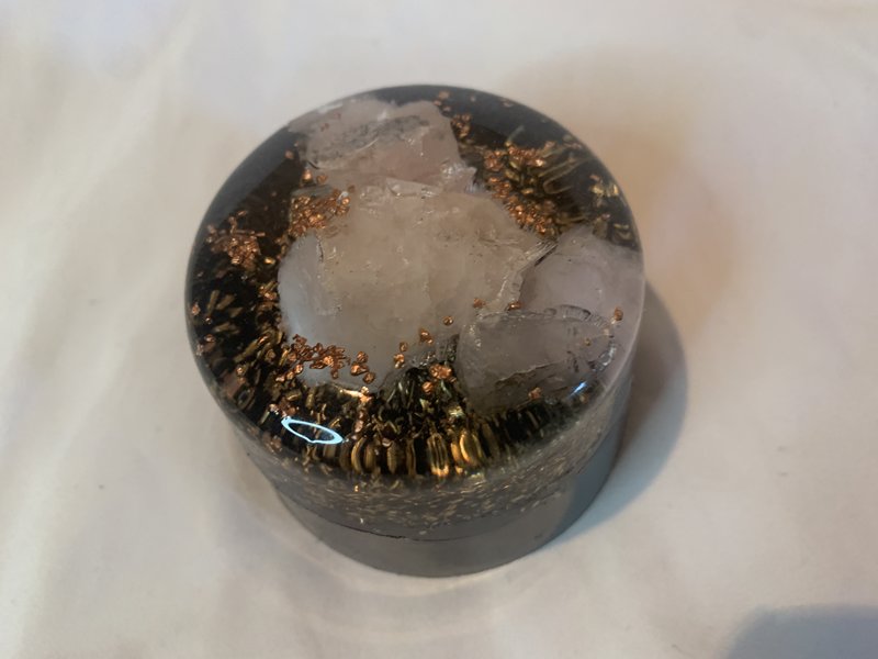 1 med sized KayJay Orgone Energy HHG unit for home office emf protection or travel