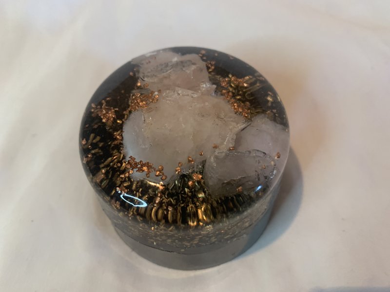 1 med sized KayJay Orgone Energy HHG unit for home office emf protection or travel