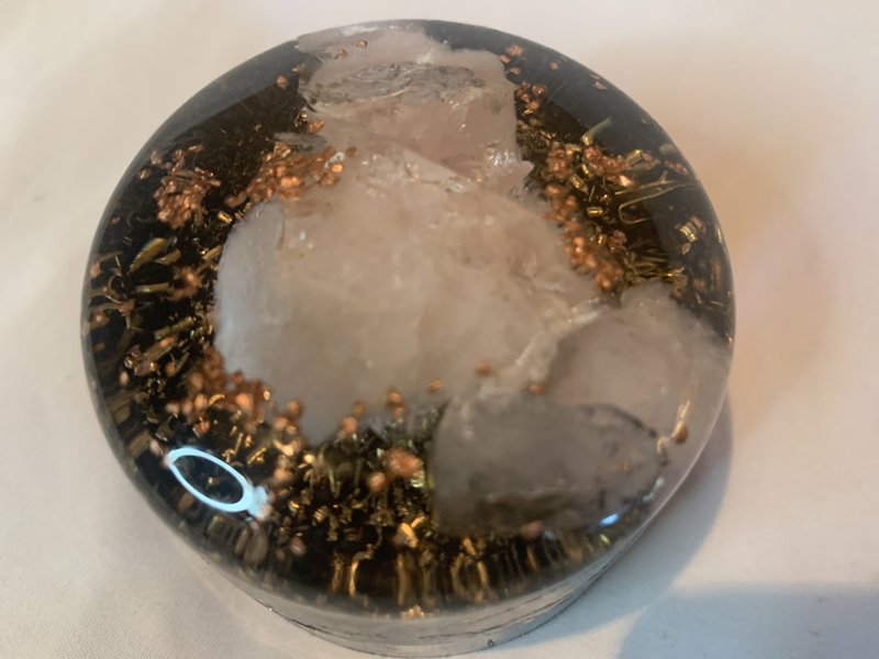 1 med sized KayJay Orgone Energy HHG unit for home office emf protection or travel