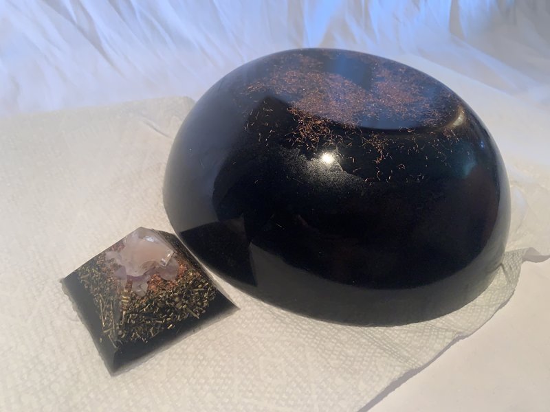 extra large Jumbo sized KayJay Orgone Bunk-R buster with 1 free Orgone pyramid