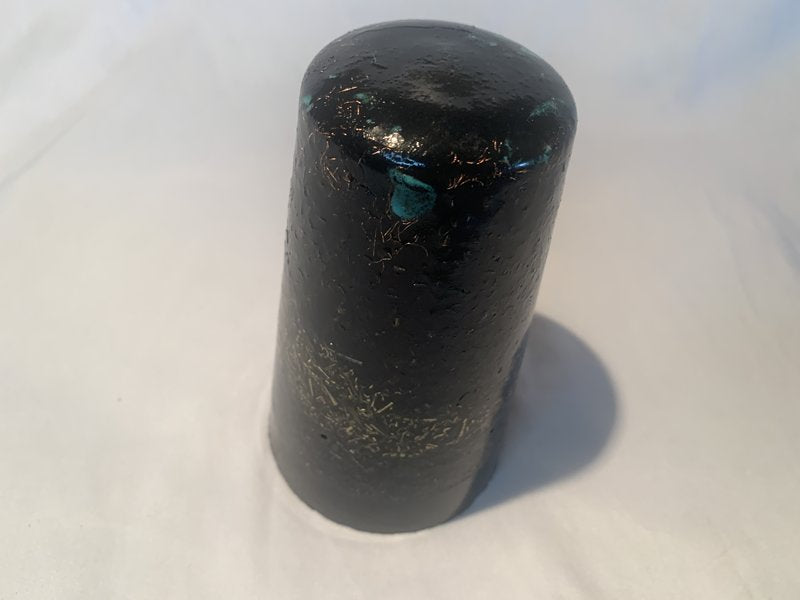 1 large black quartz crystal hand made orgone energy tower