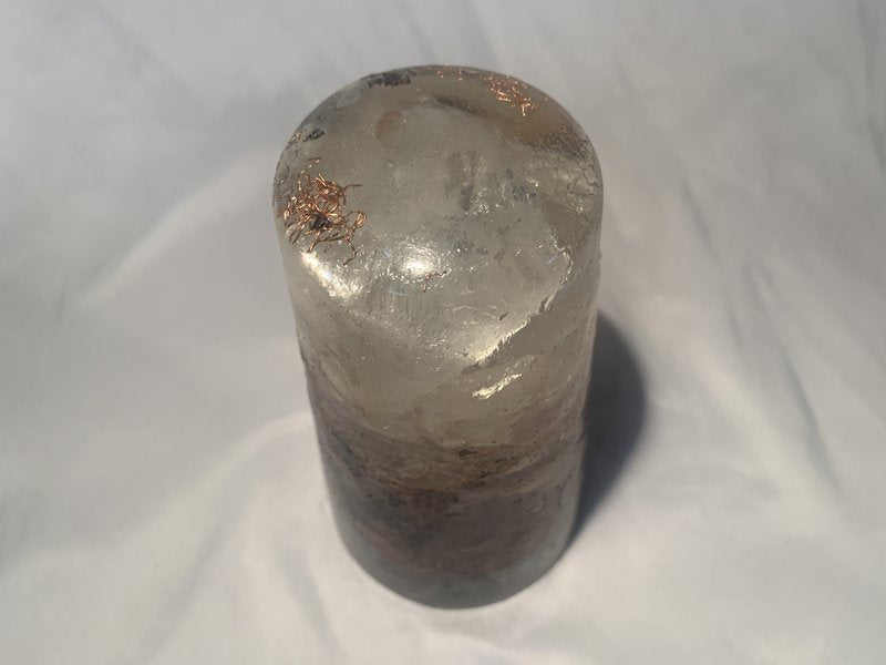 1 large clear quartz crystal hand made orgone energy tower