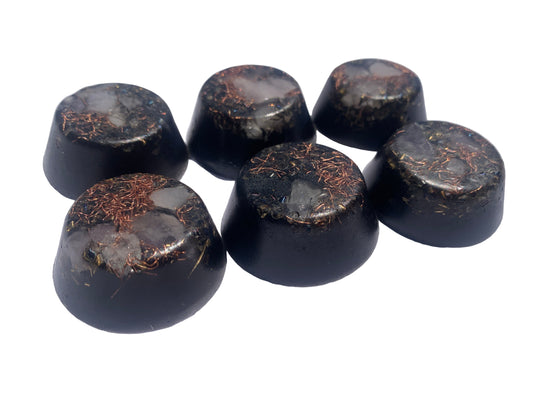 set of 6 authentic hand made KayJay wellness Orgone Energy wellness pucks