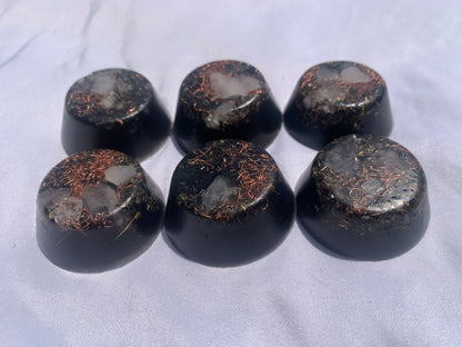 set of 6 authentic hand made KayJay wellness Orgone Energy wellness pucks