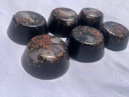 set of 6 authentic hand made KayJay wellness Orgone Energy wellness pucks