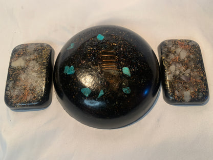 1 custom hand made KayJay small sized Orgone Bunk-R Buster with 2 free orgone bricks