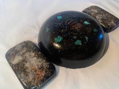 1 custom hand made KayJay small sized Orgone Bunk-R Buster with 2 free orgone bricks