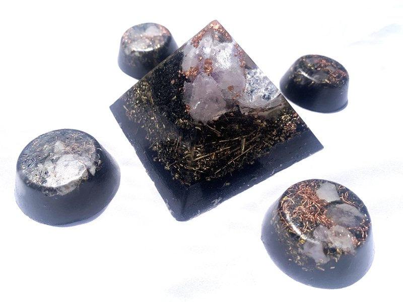 Best selling KayJay Wellness premium Orgone Energy pyramid gift set for home office emf protection