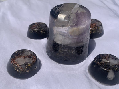 5 piece Orgone Energy gift set for home or office decoration meditation emf protection
