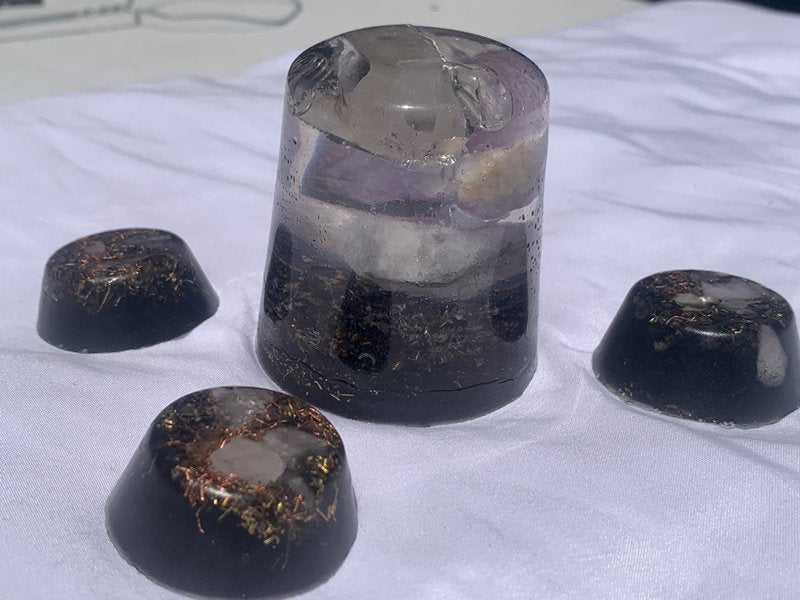 5 piece Orgone Energy gift set for home or office decoration meditation emf protection