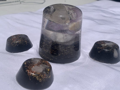 5 piece Orgone Energy gift set for home or office decoration meditation emf protection