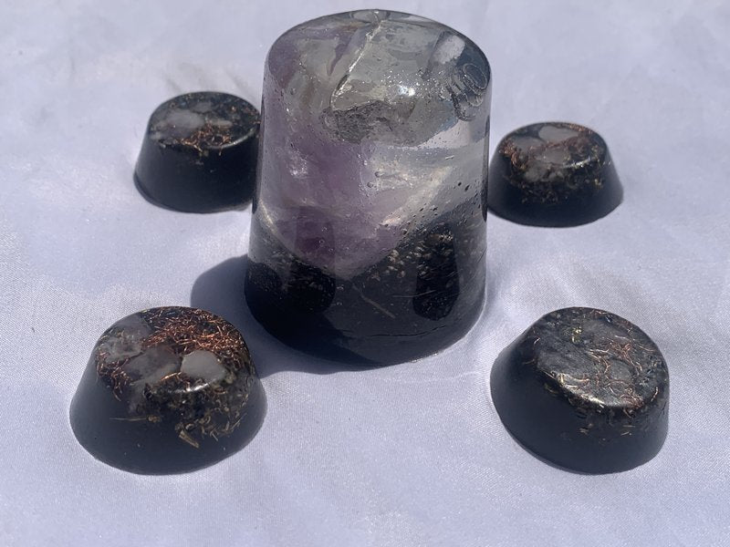 5 piece Orgone Energy gift set for home or office decoration meditation emf protection