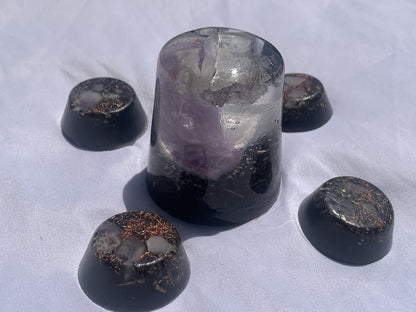 5 piece Orgone Energy gift set for home or office decoration meditation emf protection