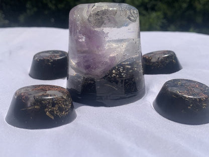 5 piece Orgone Energy gift set for home or office decoration meditation emf protection