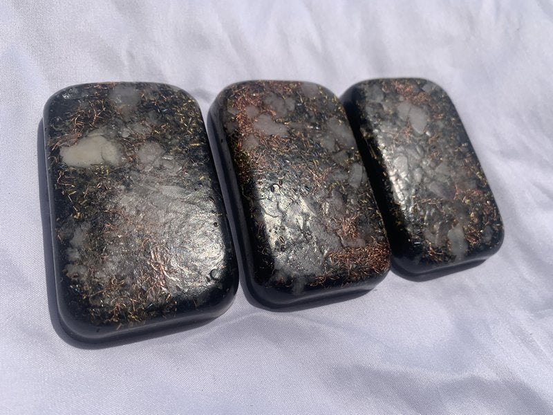3 piece Orgone Energy brick set for travel home or office emf protection