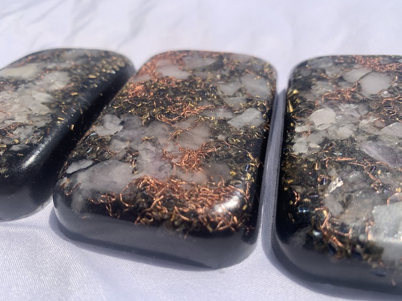 3 piece Orgone Energy brick set for travel home or office emf protection