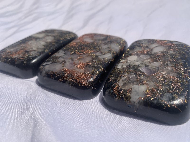 3 piece Orgone Energy brick set for travel home or office emf protection
