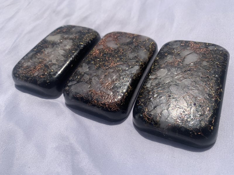 3 piece Orgone Energy brick set for travel home or office emf protection