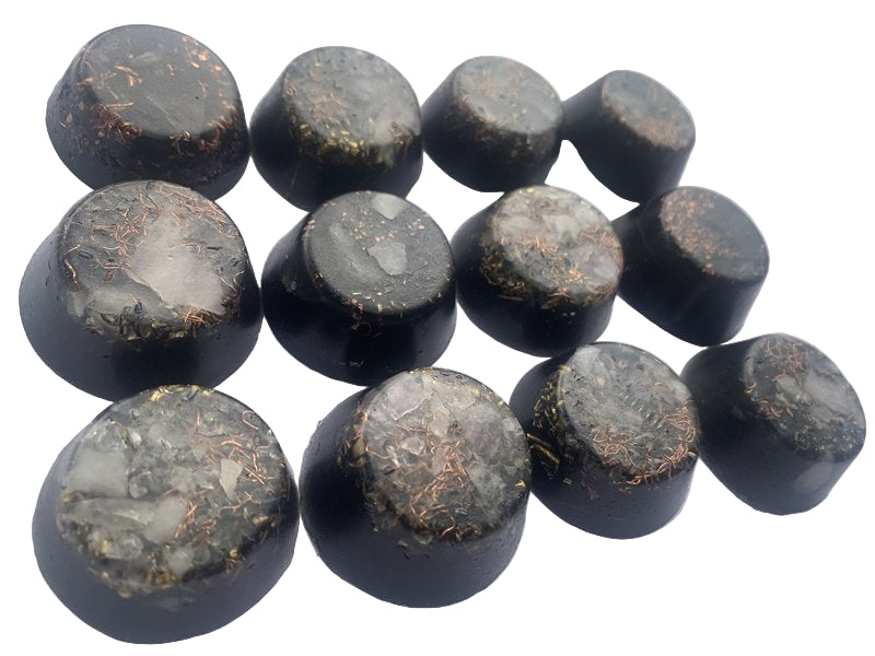 KayJay Wellness hand made set of 12 Orgone Energy Wellness pucks home decoration garden outdoor emf protection office travel