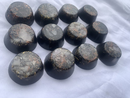 KayJay Wellness hand made set of 12 Orgone Energy Wellness pucks home decoration garden outdoor emf protection office travel