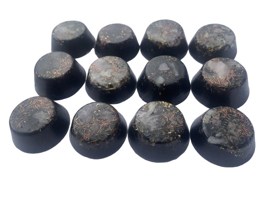 KayJay Wellness hand made set of 12 Orgone Energy Wellness pucks home decoration garden outdoor emf protection office travel