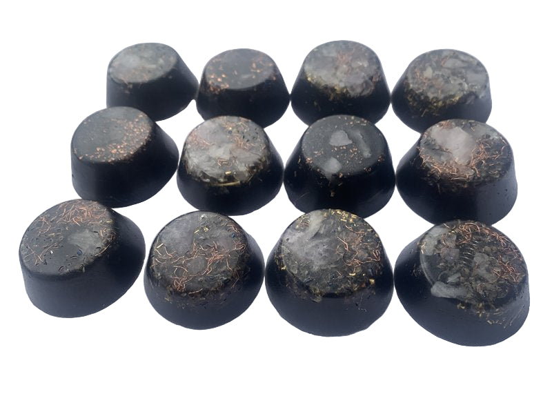 KayJay Wellness hand made set of 12 Orgone Energy Wellness pucks home decoration garden outdoor emf protection office travel