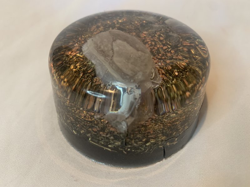 1 med sized KayJay Orgone Energy HHG unit for home office emf protection or travel