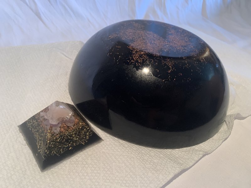 extra large Jumbo sized KayJay Orgone Bunk-R buster with 1 free Orgone pyramid
