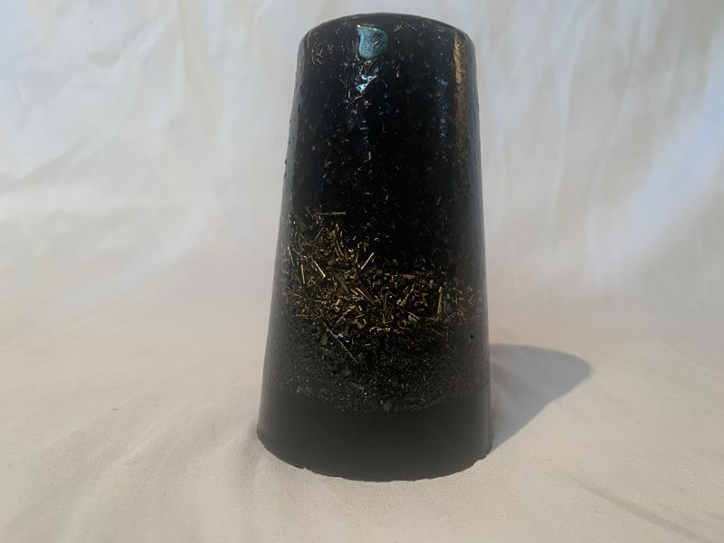 1 large black quartz crystal hand made orgone energy tower
