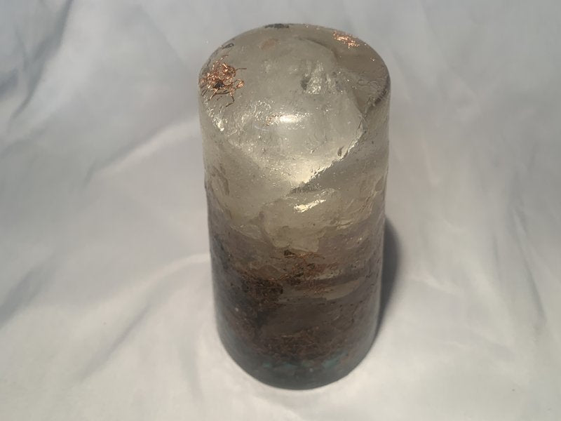 1 large clear quartz crystal hand made orgone energy tower