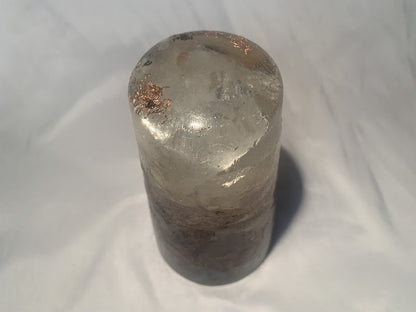 1 large clear quartz crystal hand made orgone energy tower