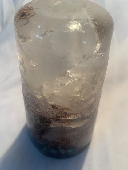 1 large clear quartz crystal hand made orgone energy tower