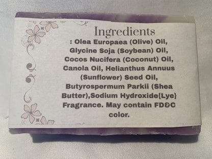 1 KayJay Wellness hand made natural Lavender bar of soap for bath detox wellness relaxation