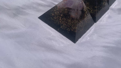 set of 3 hand made KayJay wellness Orgone Energy pyramids