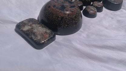 11 piece quartz crystal orgone energy home system for home office decoration EMF protection
