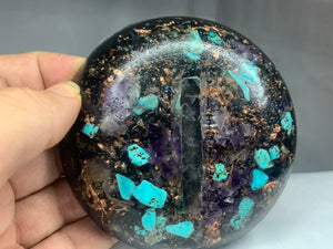 1 custom made Turquoise Orgone HHG unit for home or office emf protection decoration or travel