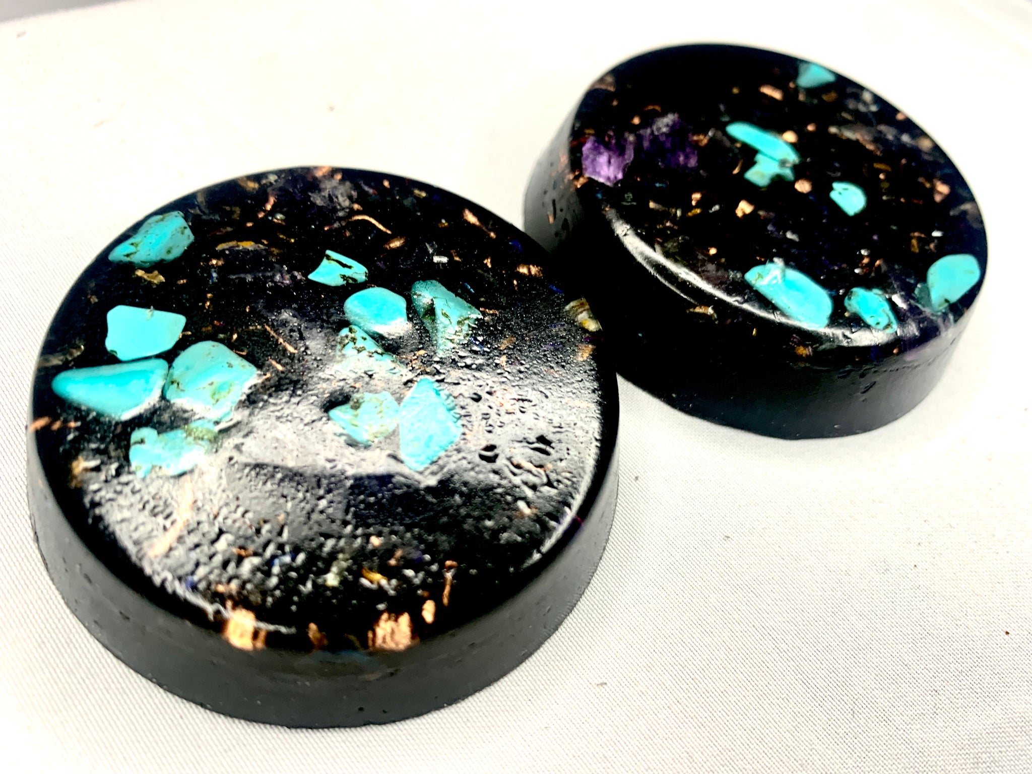 2 piece Orgone TB set with Turquoise and copper