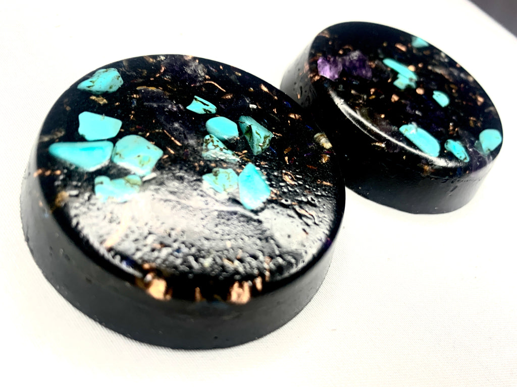2 piece Orgone TB set with Turquoise and copper
