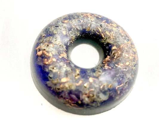 1 hand made aesthetic quartz crystal Orgone Energy ring for EMF protection for home or travel