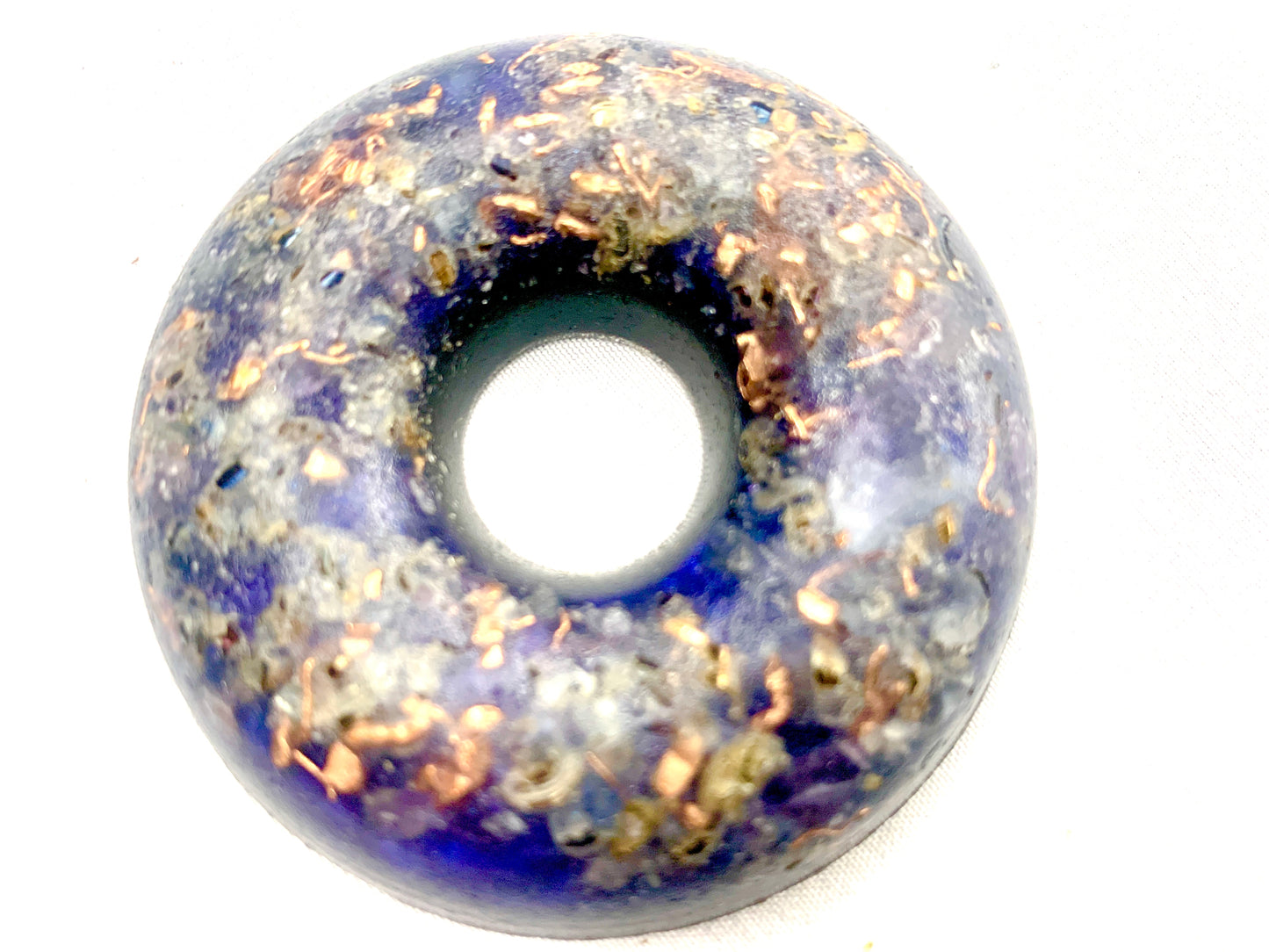 1 hand made aesthetic quartz crystal Orgone Energy ring for EMF protection for home or travel