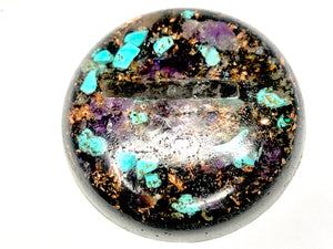 1 custom made Turquoise Orgone HHG unit for home or office emf protection decoration or travel
